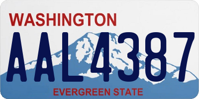 WA license plate AAL4387