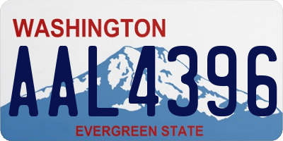 WA license plate AAL4396