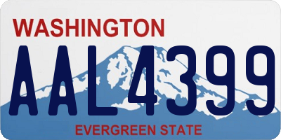 WA license plate AAL4399