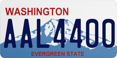 WA license plate AAL4400