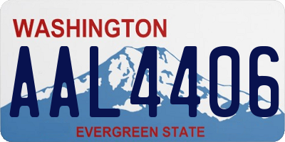 WA license plate AAL4406