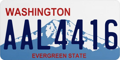 WA license plate AAL4416
