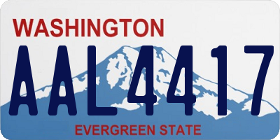 WA license plate AAL4417