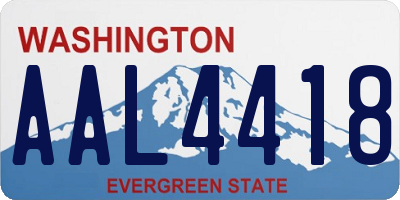 WA license plate AAL4418