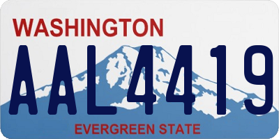 WA license plate AAL4419