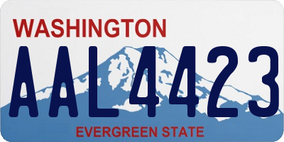 WA license plate AAL4423