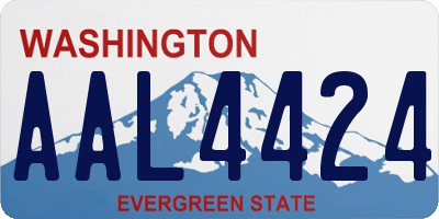 WA license plate AAL4424
