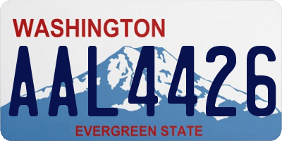 WA license plate AAL4426
