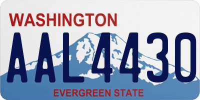 WA license plate AAL4430