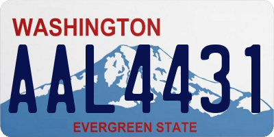 WA license plate AAL4431