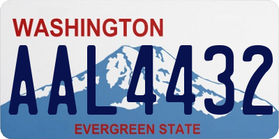 WA license plate AAL4432