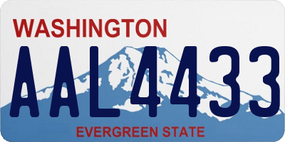 WA license plate AAL4433