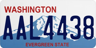 WA license plate AAL4438