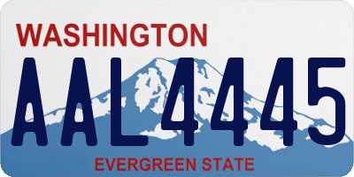WA license plate AAL4445