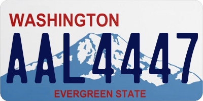 WA license plate AAL4447