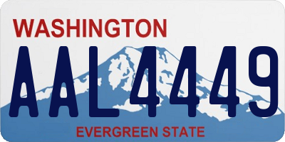 WA license plate AAL4449