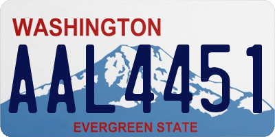 WA license plate AAL4451