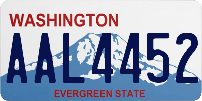 WA license plate AAL4452