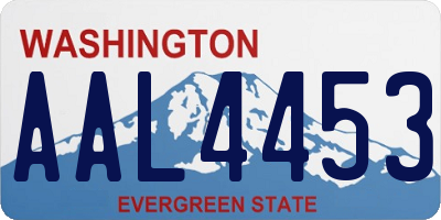WA license plate AAL4453