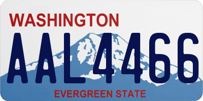 WA license plate AAL4466