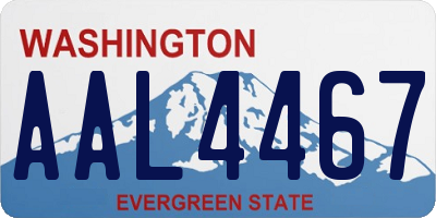 WA license plate AAL4467