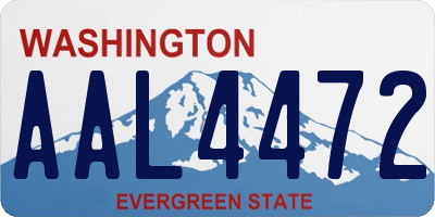 WA license plate AAL4472