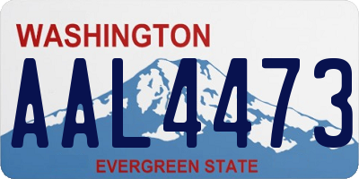 WA license plate AAL4473