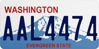 WA license plate AAL4474