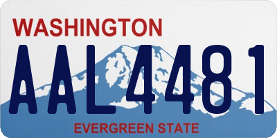 WA license plate AAL4481