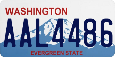 WA license plate AAL4486