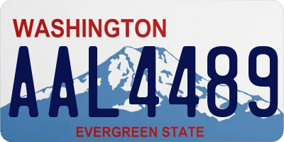 WA license plate AAL4489