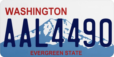WA license plate AAL4490