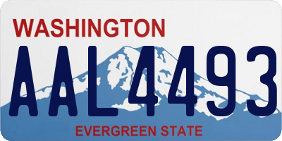 WA license plate AAL4493