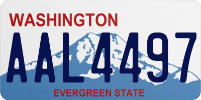 WA license plate AAL4497
