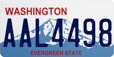WA license plate AAL4498