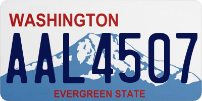WA license plate AAL4507