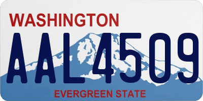 WA license plate AAL4509