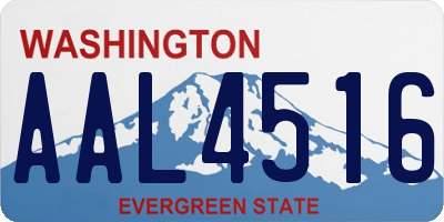 WA license plate AAL4516