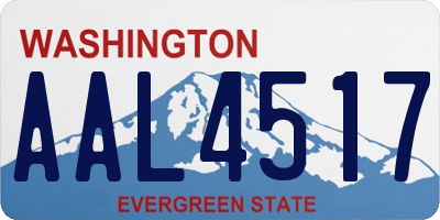 WA license plate AAL4517