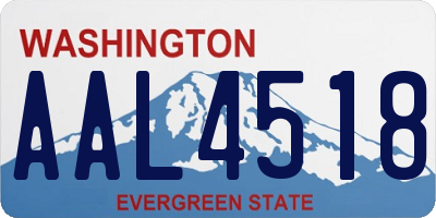 WA license plate AAL4518