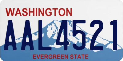 WA license plate AAL4521