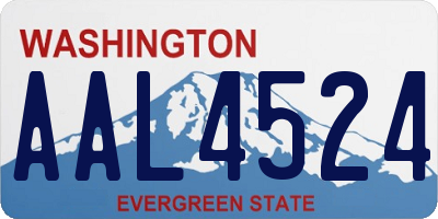 WA license plate AAL4524