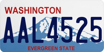 WA license plate AAL4525