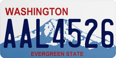 WA license plate AAL4526
