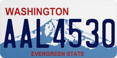 WA license plate AAL4530