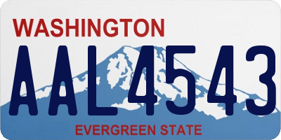 WA license plate AAL4543