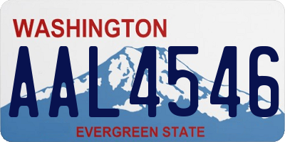 WA license plate AAL4546