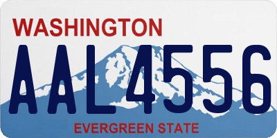 WA license plate AAL4556