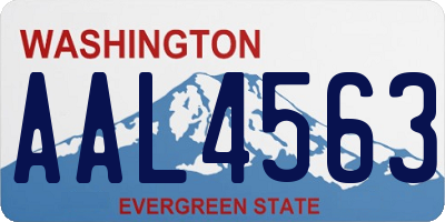 WA license plate AAL4563