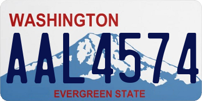 WA license plate AAL4574